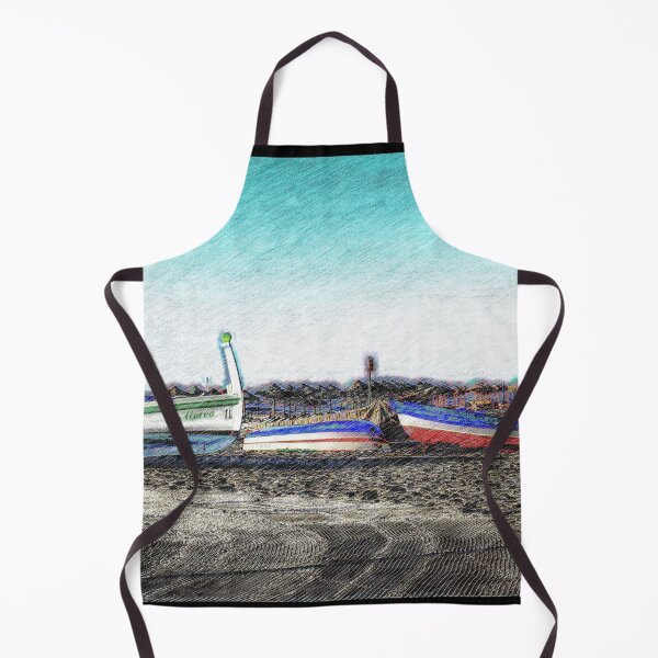 Item preview, Pencil effect of 3 boats on a beach in Benidorm mainland Spain. designed and sold by PicsByTony.