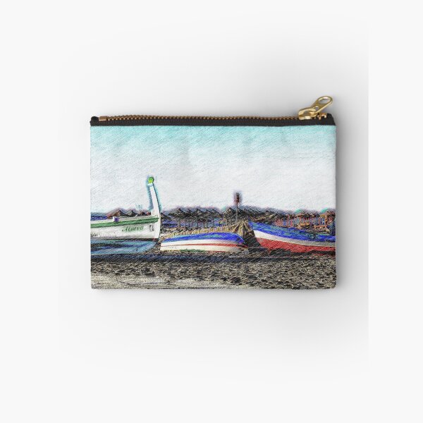 Item preview, Pencil effect of 3 boats on a beach in Benidorm mainland Spain. designed and sold by PicsByTony.