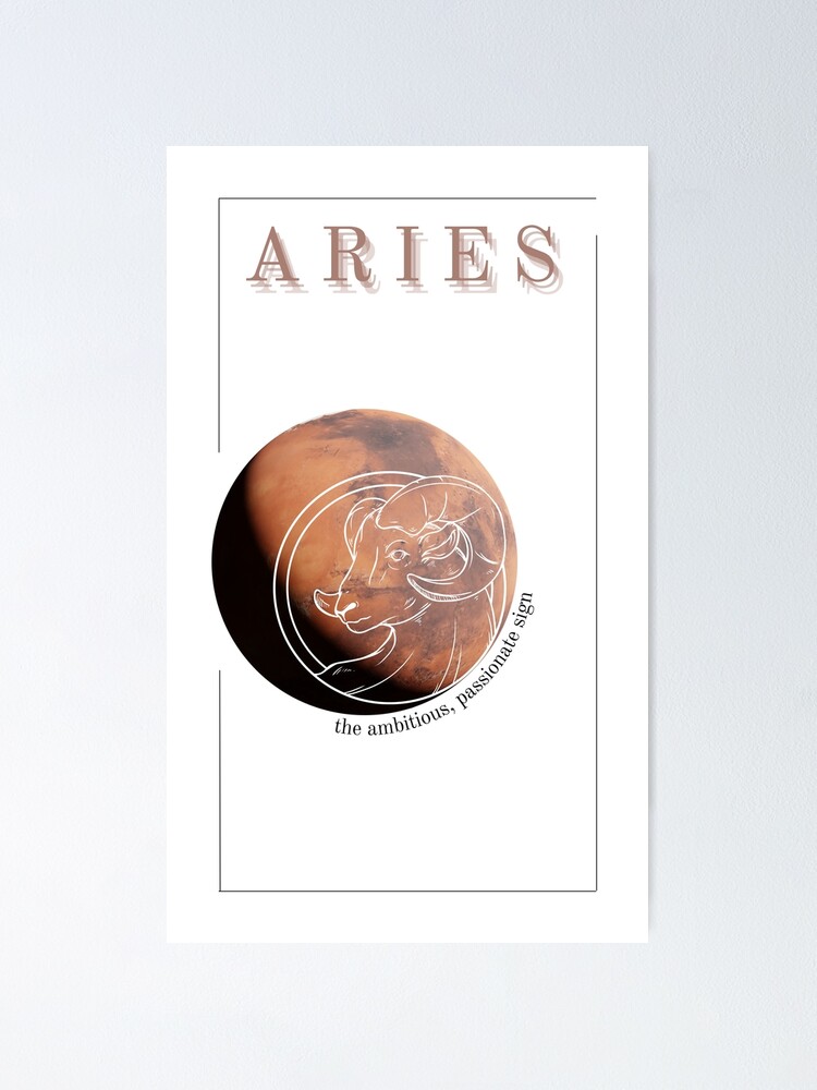"zodiac series aries ruling Poster for Sale by exclamations