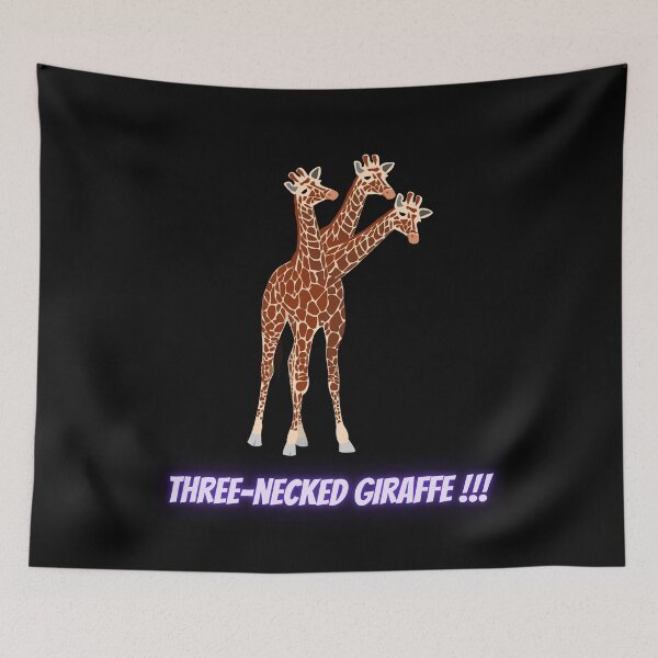 Item preview, Three-necked giraffe (in black) designed and sold by CosmicStory.