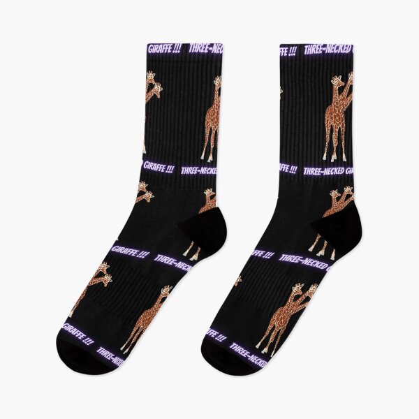 Item preview, Three-necked giraffe (in black) designed and sold by CosmicStory.