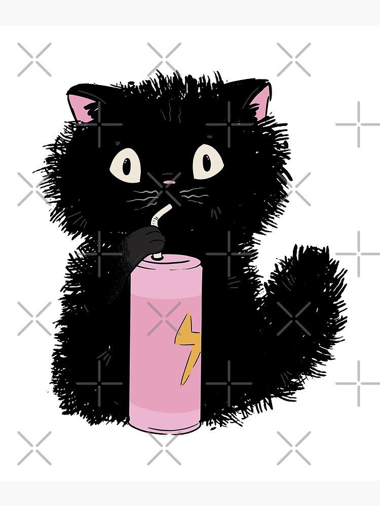 "Electric cat energy drink energy cats cute" Poster for Sale by ...