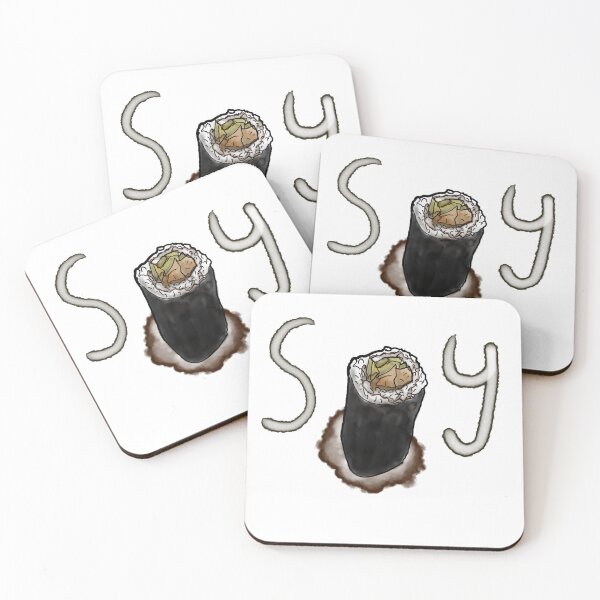Item preview, SOY - Sushi roll  - watercolour - graphic text - word art designed and sold by Dopamine Dumpster.