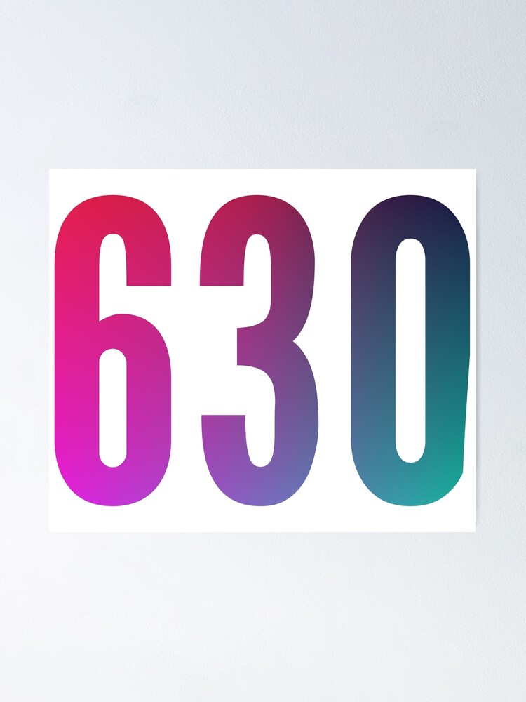 630-area-code-zip-code-location-blue-pink-gradient-poster-by-wa-ka-ne