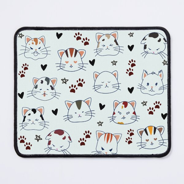 Item preview, Cute Cat Heads Patterns designed and sold by Intr0vertLife.