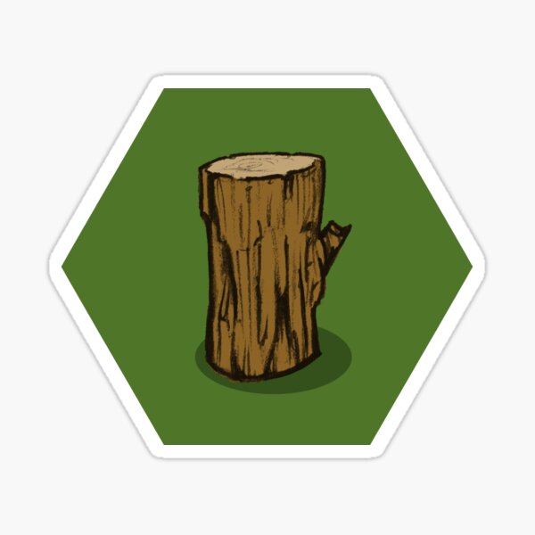 Wood Hex Sticker