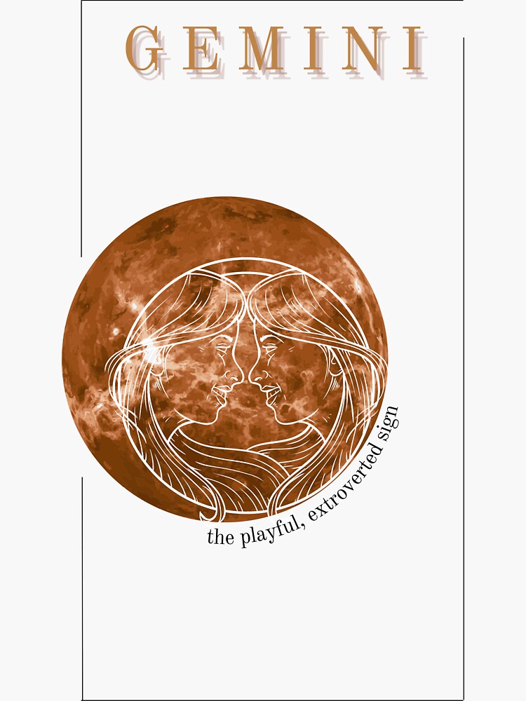 "zodiac series gemini ruling Sticker for Sale by exclamation