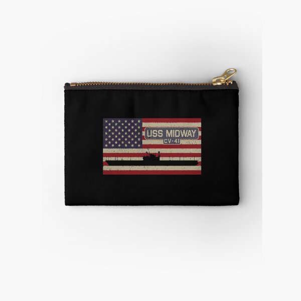 Item preview, USS Midway CV-41 Aircraft Carrier Ship Vintage American Flag Gift T-Shirt designed and sold by DianaChloe.