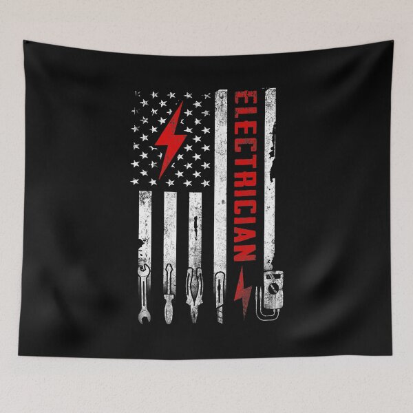 Item preview, Electrician Patriotic American Flag Electrician Gift designed and sold by SageTobias.