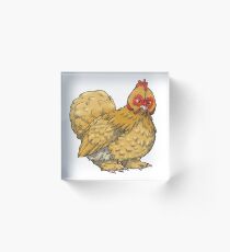 Buff Pekin Bantam Acrylic Block
