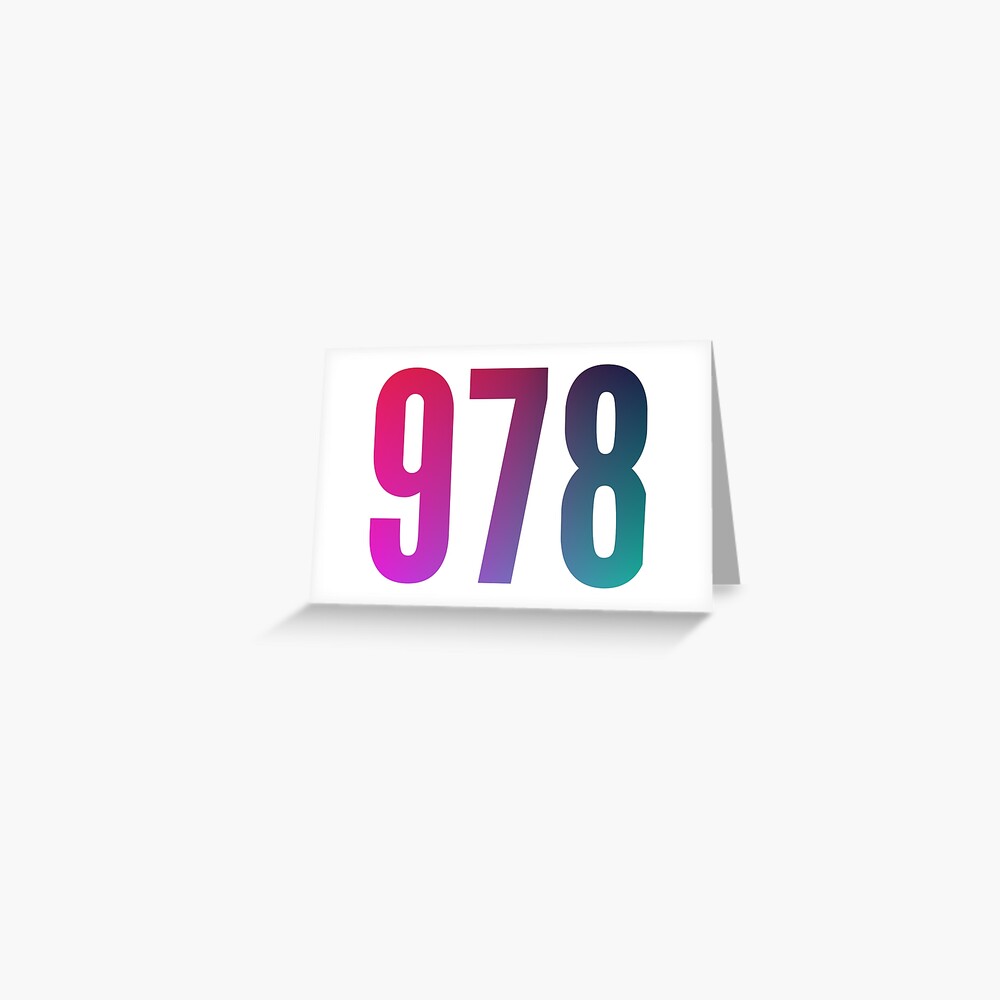 978-area-code-zip-code-location-blue-pink-gradient-greeting-card-for