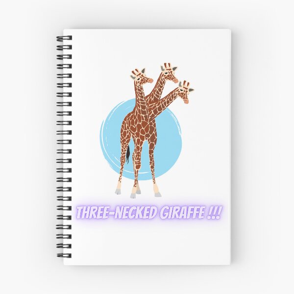 Item preview, Three-necked giraffe  (blue circle) designed and sold by CosmicStory.