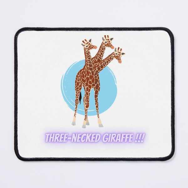 Item preview, Three-necked giraffe  (blue circle) designed and sold by CosmicStory.