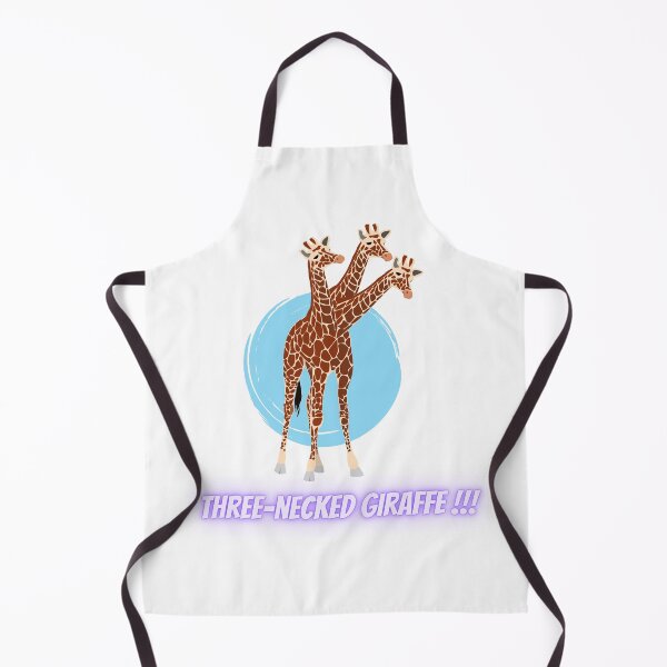 Item preview, Three-necked giraffe (blue circle) designed and sold by CosmicStory.