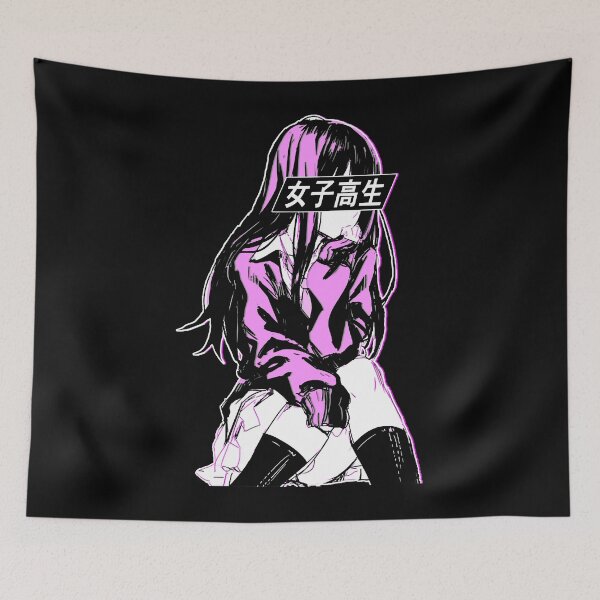 Item preview, SCHOOLGIRL (Pink) - Sad Anime Japanese Aesthetic Classic . designed and sold by mcdonaldleona.