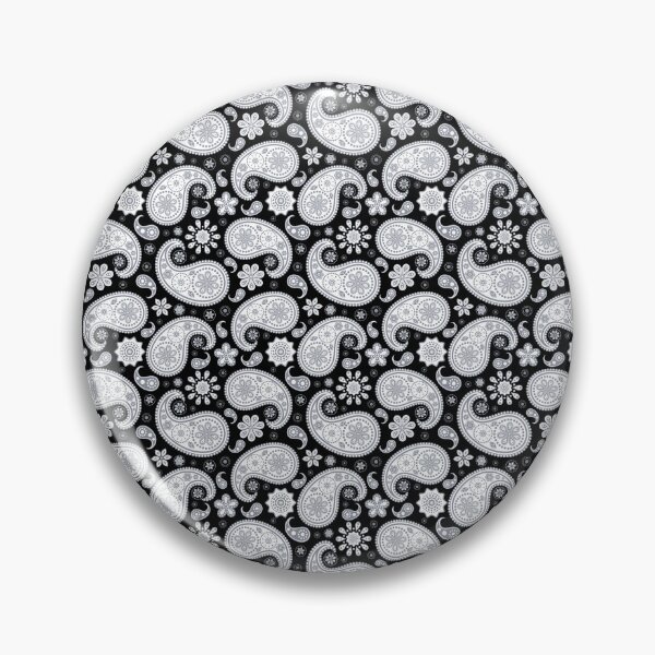 Artikelvorschau, Schwarzes Swirly Blumenmuster Paisleys entworfen und verkauft von RihabPrint.