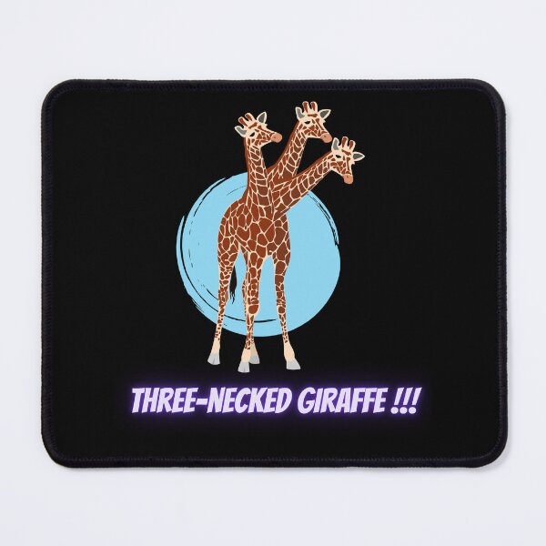 Item preview, Three-necked giraffe  (blue circle, in black) designed and sold by CosmicStory.
