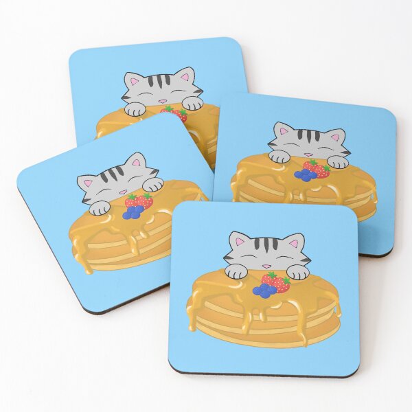 Item preview, Cute Cat Eating A Pancake designed and sold by Purr95.