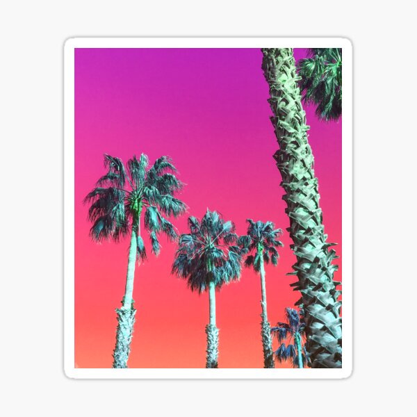 "Candy Palm Trees Postcard" Sticker for Sale by candypostcards Redbubble