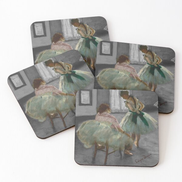 Item preview, Edgar Degas - The Dance Lesson - Digital Remastered Edition with black and white background designed and sold by M-Infinite.