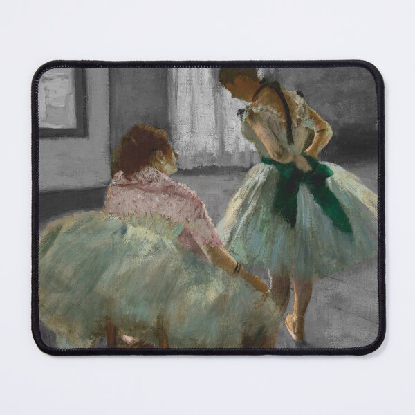 Item preview, Edgar Degas - The Dance Lesson - Digital Remastered Edition with black and white background designed and sold by M-Infinite.