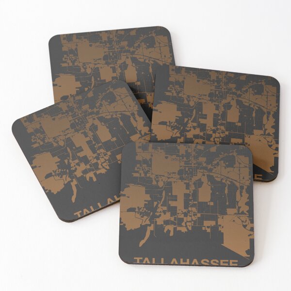 Item preview, Tallahassee coffee color Map Art Florida USA designed and sold by EpicMaps.