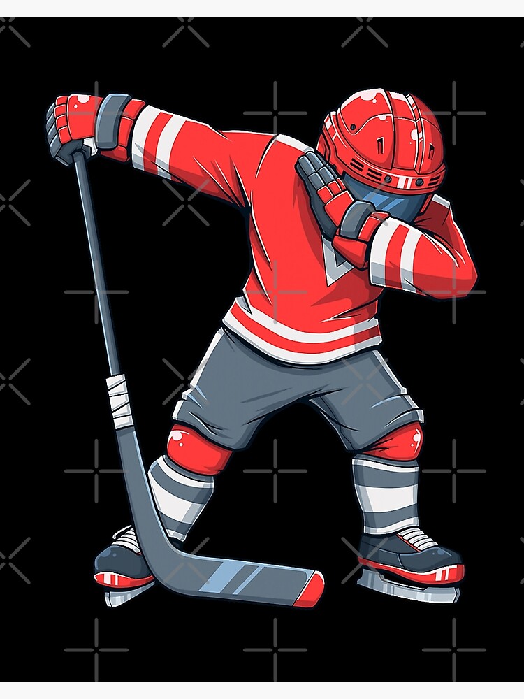 Dabbing Hockey Player Number 4 Ice Hockey Sports Team Hockeyist Athlete  Throw Pillow by Geiersein Ritis - Pixels