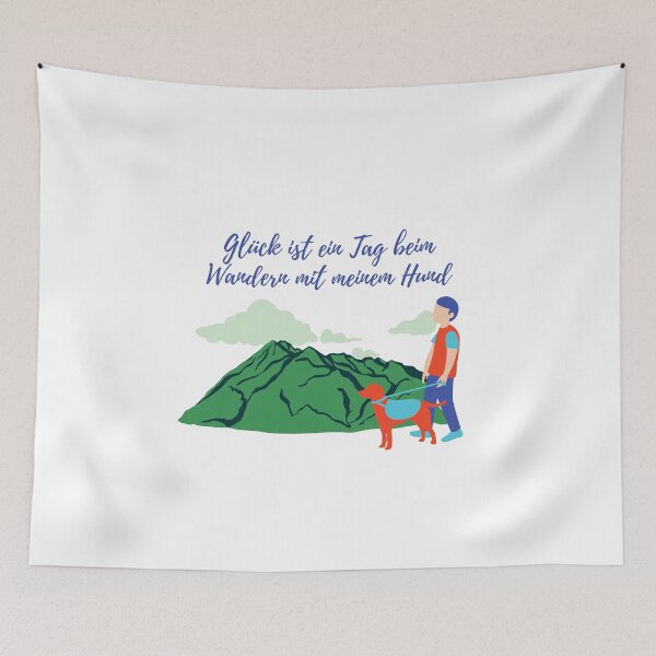 Item preview, Glück ist ein Tag beim Wandern mit meinem Hund designed and sold by Khaila-shop.
