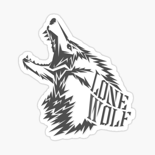 "Lone Wolf" Sticker by BruHamzi Redbubble