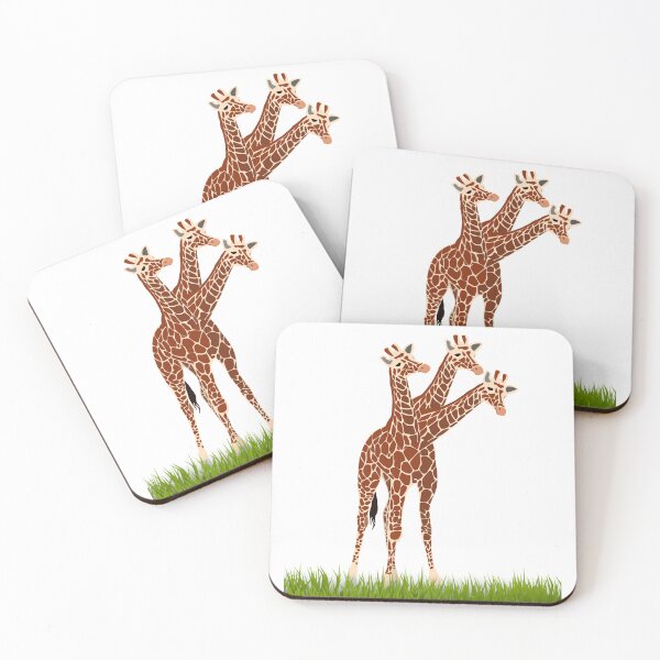 Item preview, Three-necked giraffe  (grass edition) designed and sold by CosmicStory.