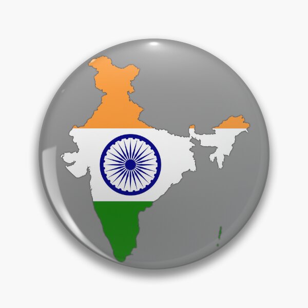 Item preview, Indian Flag inside Map of India  designed and sold by mashmosh.