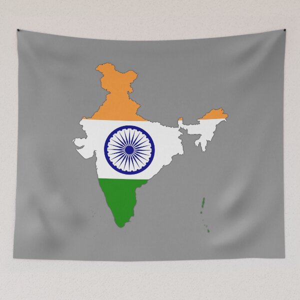 Item preview, Indian Flag inside Map of India  designed and sold by mashmosh.