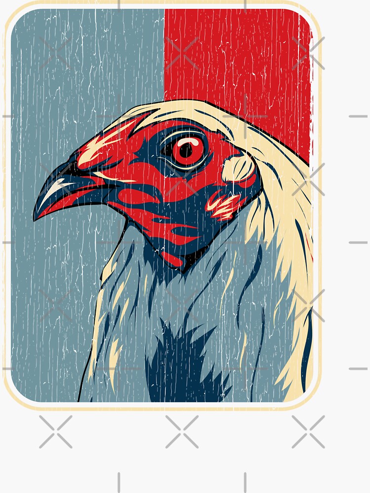 US Flag Cock Fight Game Fowl Sticker for Sale by Daily Grind 19