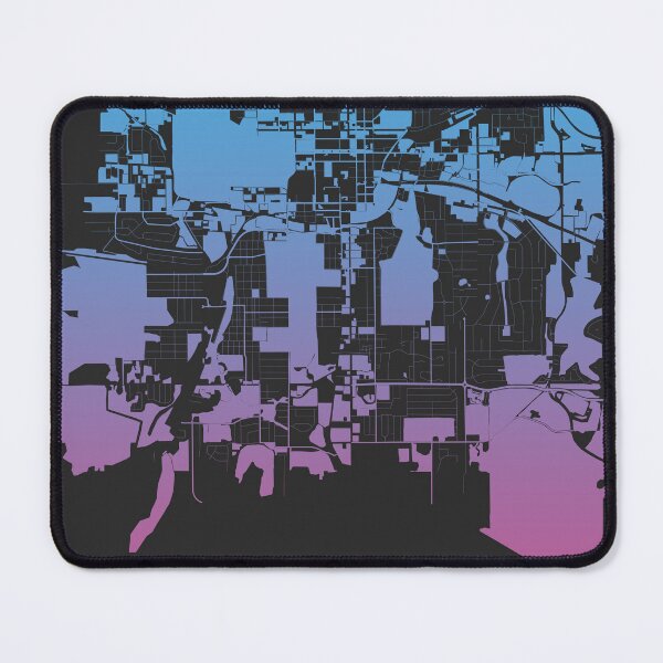 Item preview, Tallahassee city Pink Blue Map Art Florida USA designed and sold by EpicMaps.