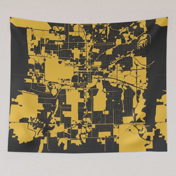 Item preview, Tallahassee Florida USA Black Gold Map Art designed and sold by EpicMaps.