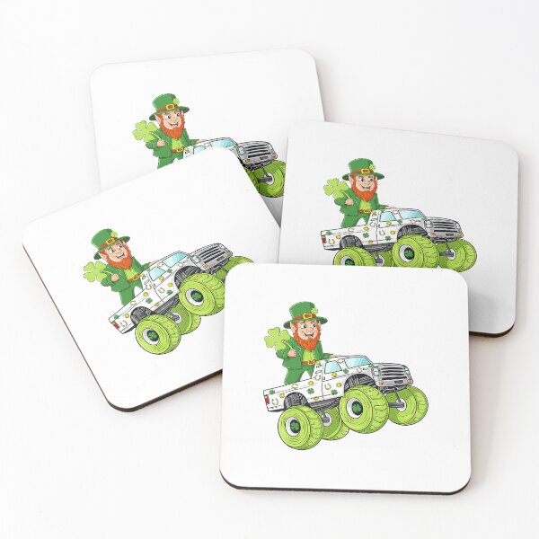 Item preview, St Patricks Day Leprechaun Monster Truck Lucky Boys Kids designed and sold by roseanger.