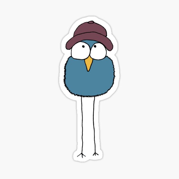 Item preview, Bird with a hat and long legs - clean version designed and sold by SveaDesignart.