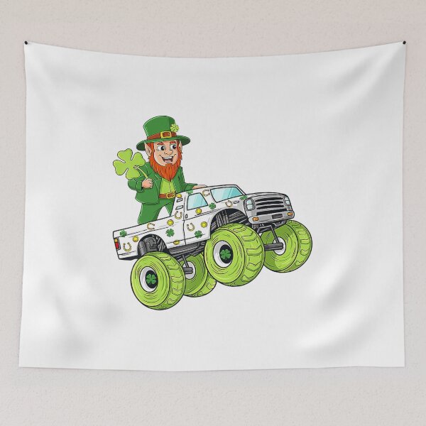 Item preview, St Patricks Day Leprechaun Monster Truck Lucky Boys Kids designed and sold by roseanger.