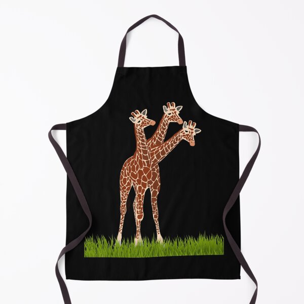 Item preview, Three-necked giraffe (grass edition, in black) designed and sold by CosmicStory.