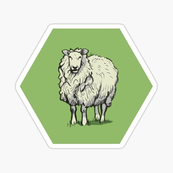 Sheep Hex Sticker