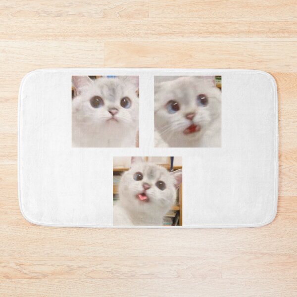 Item preview, cute white cat scary funny  designed and sold by jassine11.