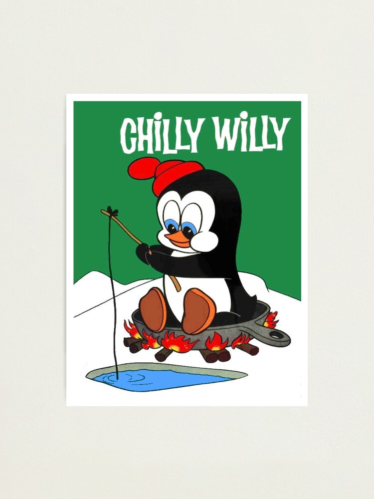 Lámina fotográfica «CHILLY WILLY: Vintage Super Penguin Cartoon Abstract  Character Print» de posterbobs | Redbubble