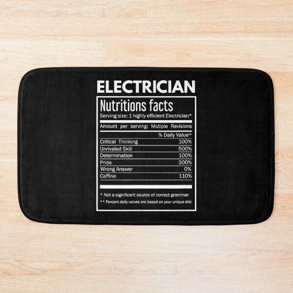 Item preview, Electrician Nutrition Facts Funny Electrician designed and sold by SageTobias.