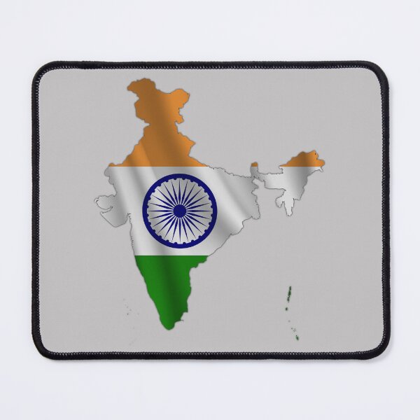 Item preview, Wavy Indian Flag inside Map of India designed and sold by mashmosh.