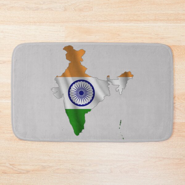 Item preview, Wavy Indian Flag inside Map of India designed and sold by mashmosh.