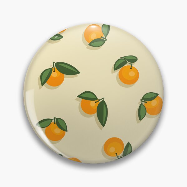 Item preview, Oranges Fruit and Leaves Pattern on Yellow Beige designed and sold by OneThreeSix.