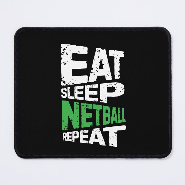 Item preview, eat sleep netball repeat designed and sold by Grafik0.