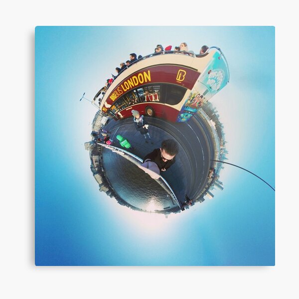 Small Planets - Big Bus London Metal Print