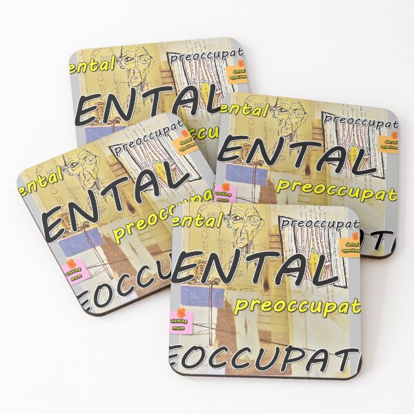 Item preview, Mental preocupation, dental appoitment, visiting mum, inscriptions, letters abcdef designed and sold by NessArtByEwa.