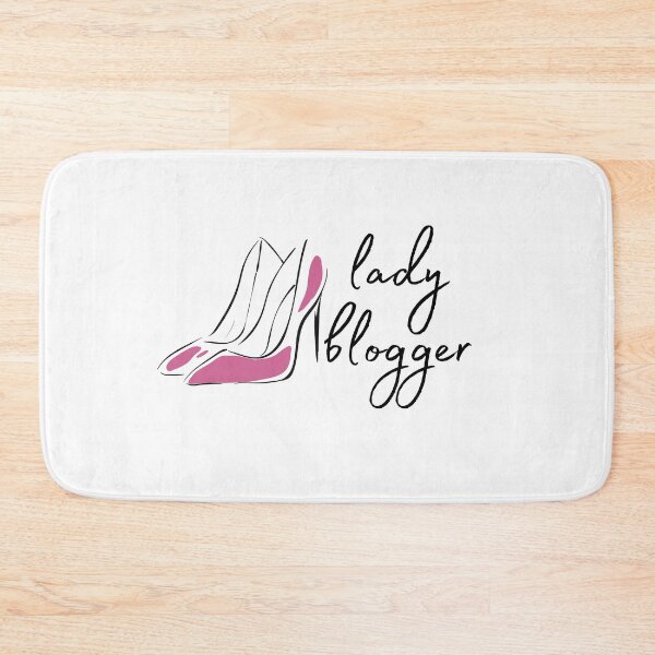 Item preview, lady blogger with pink high heels simple design designed and sold by Creativity Zone.